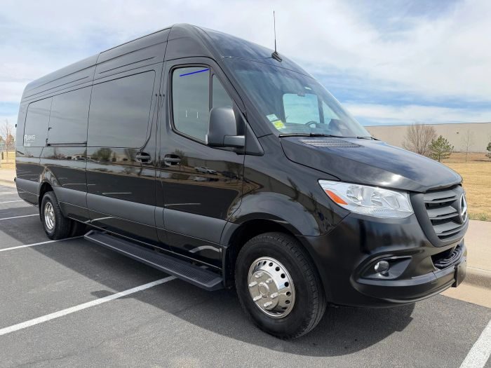 Black Mercedes Sprinter – Timnath limo service