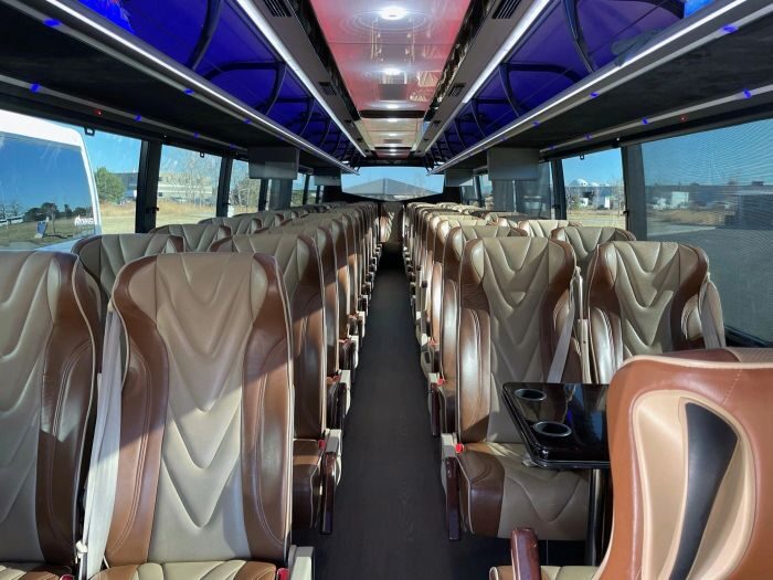 Charter coach interior – Timnath limo service