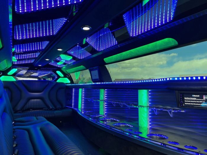 Stretch limo with LED bar – Timnath limo service